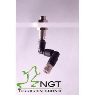 Metallsprühdüse Terrarien Beregnung NGT Terrarientechnik Schlauch: 4mm Metallverschraubung